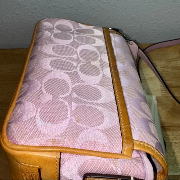 Coach Pink and Tan Crossbody Bag - Picture 13 of 16